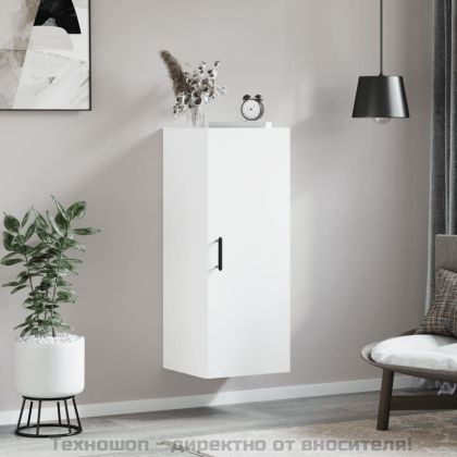 Стенен шкаф бял 34,5x34x90 см