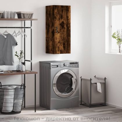 Стенен шкаф опушен дъб 34,5x34x90 см