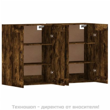 Стенни шкафове, 2 бр, опушен дъб, инженерно дърво