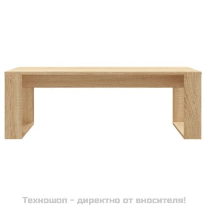 Кафе маса, дъб сонома, 102x50x35 см, инженерно дърво