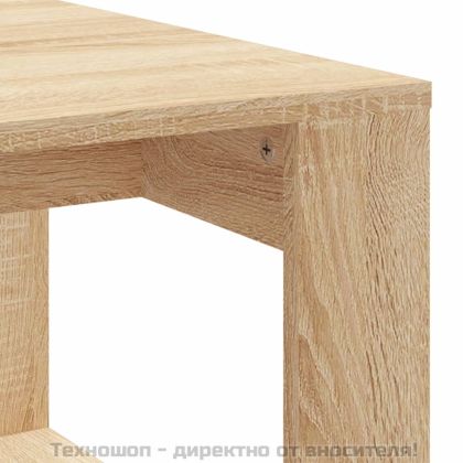 Кафе маса, дъб сонома, 102x50x35 см, инженерно дърво