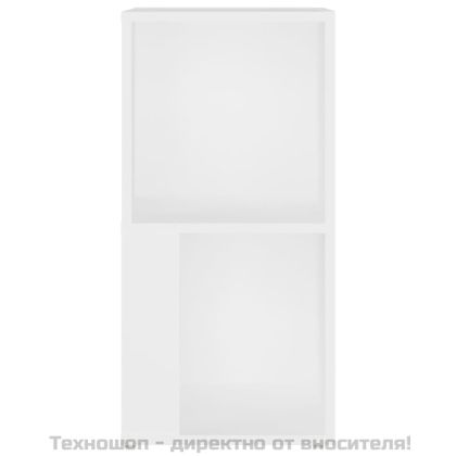 Ъглов шкаф, бял, 33x33x67 см, инженерно дърво