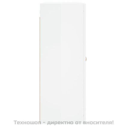 Стенен шкаф бял гланц 69,5x34x90 см