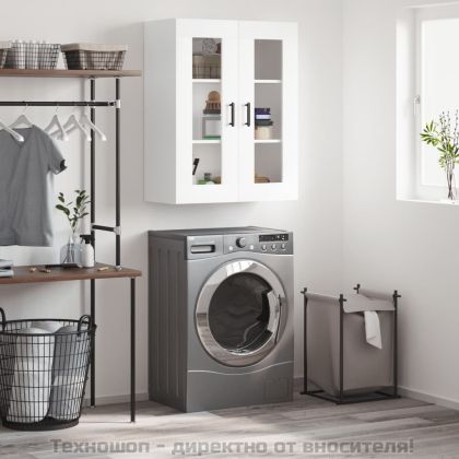 Стенен шкаф бял 69,5x34x90 см