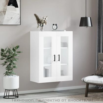 Стенен шкаф бял 69,5x34x90 см