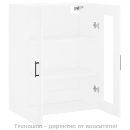 Стенен шкаф бял 69,5x34x90 см