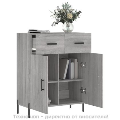 Сайдборд, сив сонома, 69,5x34x90 см, инженерно дърво