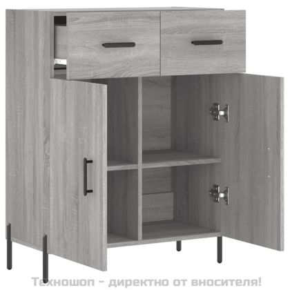 Сайдборд, сив сонома, 69,5x34x90 см, инженерно дърво
