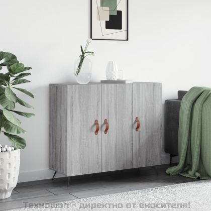 Сайдборд, Сив сонома, 90x34x80 см, инженерно дърво