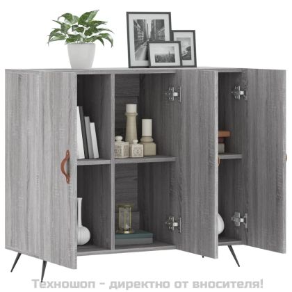 Сайдборд, Сив сонома, 90x34x80 см, инженерно дърво