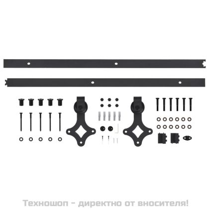 Комплект механизъм за плъзгаща врата SKIEN 183 см стомана черен