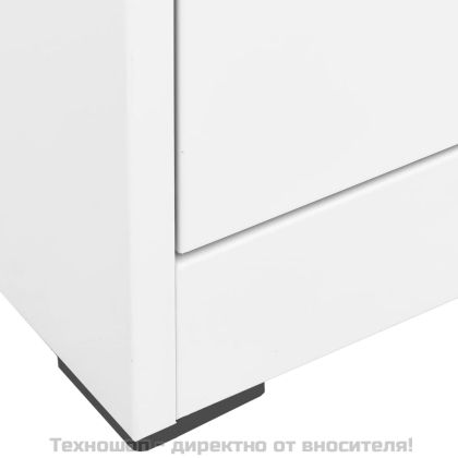 Шкаф за папки, бял, 46x62x133 cм, стомана