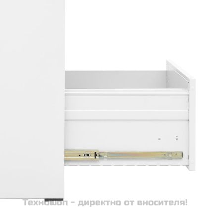 Шкаф за папки, бял, 46x62x133 cм, стомана