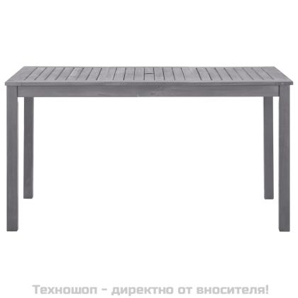 Градинска маса промито сиво 140x80x74 см акациево дърво масив