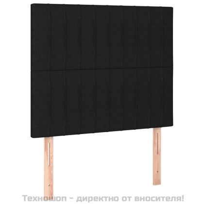 Боксспринг легло с матрак, черно, 80x200 см, плат