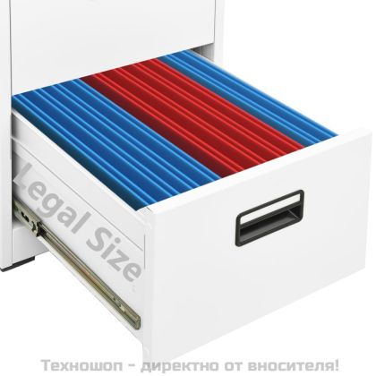 Шкаф за папки, бял, 46x62x102,5 cм, стомана