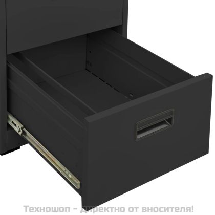 Шкаф за папки, антрацит, 46x62x133 cм, стомана
