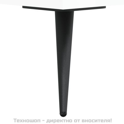 Висок шкаф, бял гланц, 34,5x34x180 см, инженерно дърво