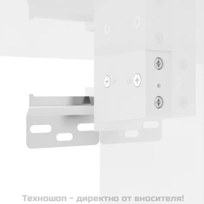Висок шкаф, бял гланц, 34,5x34x180 см, инженерно дърво
