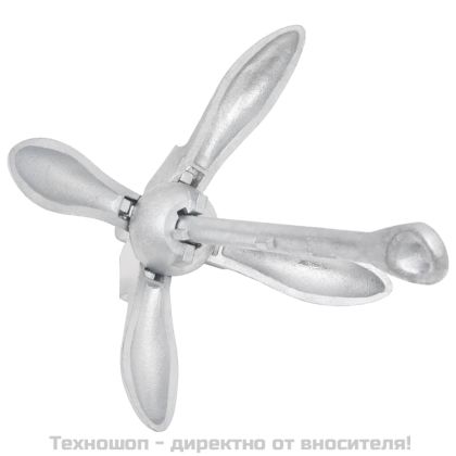 Сгъваема котва, сребриста, 2,5 кг, ковък чугун