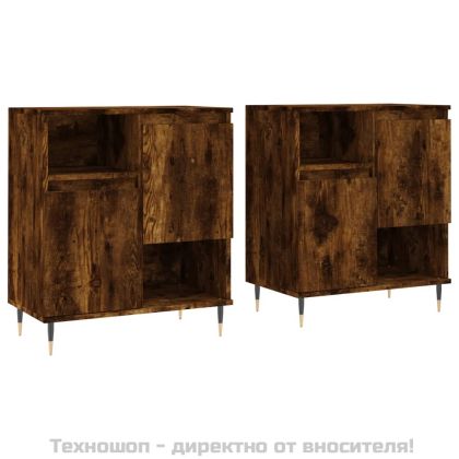 Сайдборди, 2 бр, опушен дъб, инженерно дърво