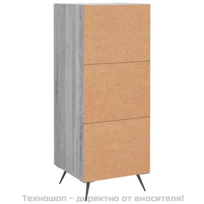 Сайдборд, сив сонома, 34,5x34x90 см, инженерно дърво