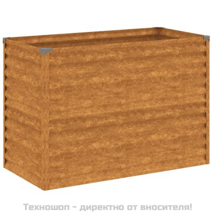 Повдигната градинска леха 100x50x69 см, кортенова стомана