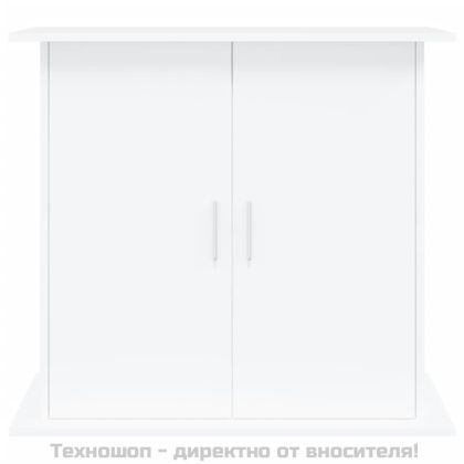 Поставка за аквариум, бяла, 81x36x73 см, инженерно дърво