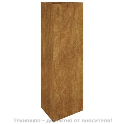 Градинска кашпа, 30x26x75 см, кортенова стомана