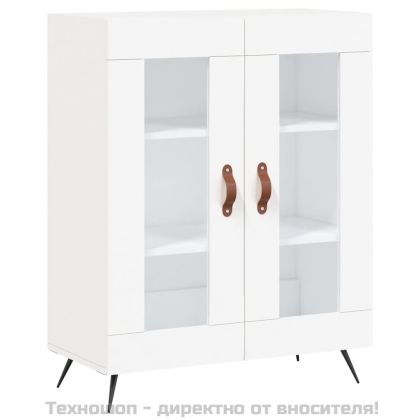 Висок шкаф, бял, 69,5x34x180 см, инженерно дърво