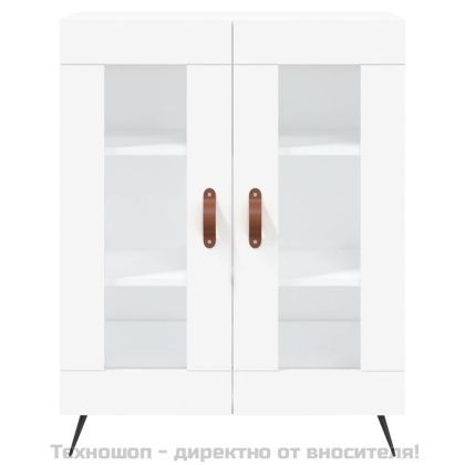 Висок шкаф, бял, 69,5x34x180 см, инженерно дърво