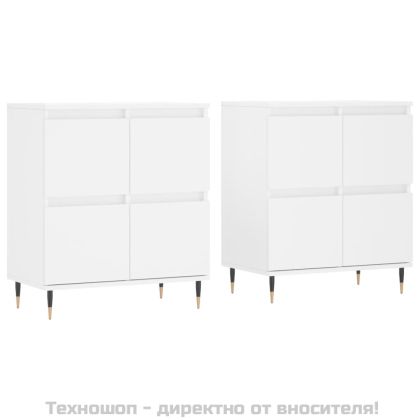 Сайдборди, 2 бр, бели, инженерно дърво