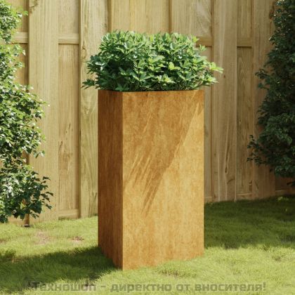 Градинска кашпа, 50x43x75 см, кортенова стомана