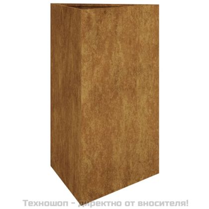 Градинска кашпа, 50x43x75 см, кортенова стомана