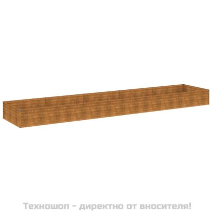 Градинска повдигната леха 482x100x36 см кортенова стомана