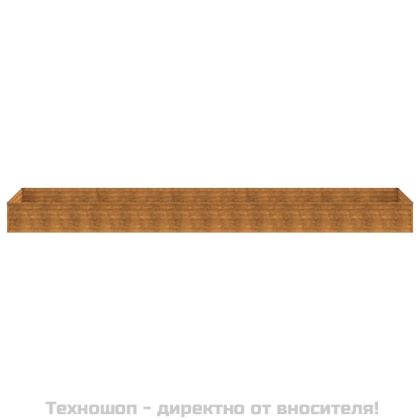 Градинска повдигната леха 482x100x36 см кортенова стомана