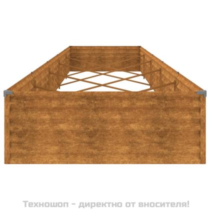 Градинска повдигната леха 482x100x36 см кортенова стомана