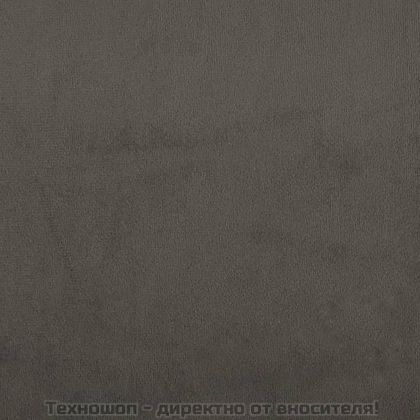 Релаксиращ стол, тъмносив, кадифе