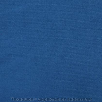 Релаксиращ стол, син, кадифе