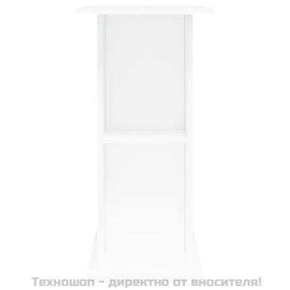 Стойка за аквариум, бяла, 75x36x72,5 см, инженерно дърво