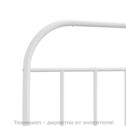Метална резервна табла за легло, бяла, 100 см