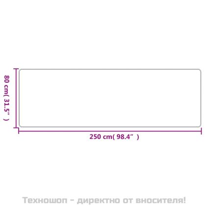 Пътека, сизалена визия, пясъчен, 80x250 см