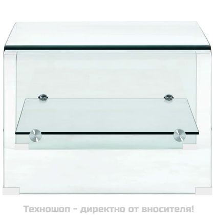 Маса за кафе, прозрачна, 50x45x33 см, закалено стъкло