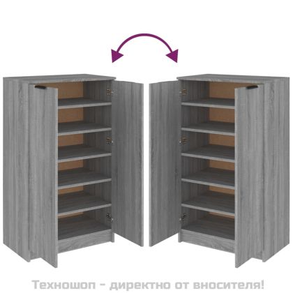 Шкаф за обувки, сив сонома, 59x35x100 см, инженерно дърво