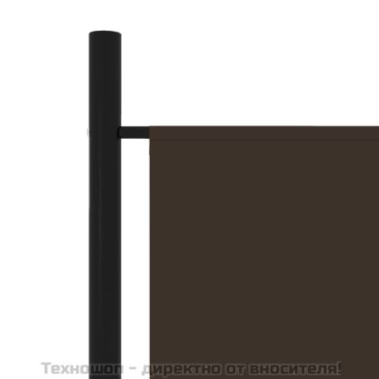 Параван за стая, 5 панела, кафяв, 250x180 см