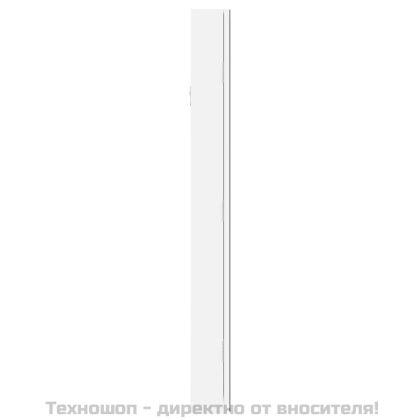 Огледален шкаф за бижута с LED осветление, стенен монтаж, бял