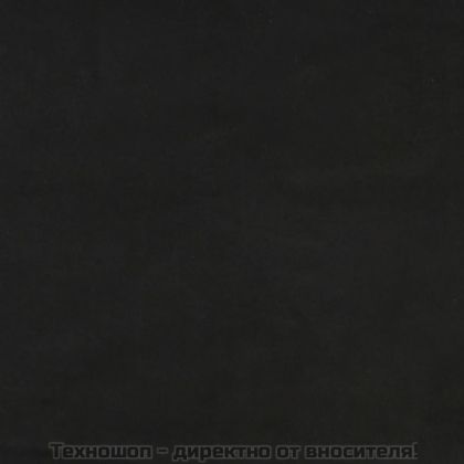 Релакс стол с табуретка, черен, кадифе