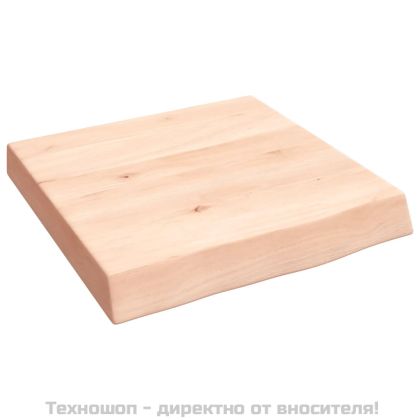 Стенен рафт, 40x40x(2-6) см, необработен масивен дъб