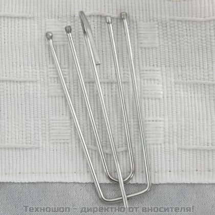 Затъмняващи завеси с куки имитация лен 2 бр бежови 140x225 см