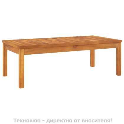 Градински лаундж комплект с възглавници, 5 части, акация масив